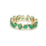 Emerald Mix Shape Eternity Band Ring