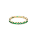 Emerald Round Thin Ring