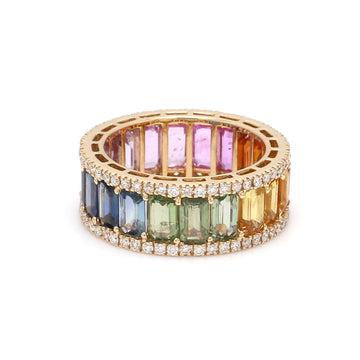 Venice Rainbow Sapphire Ring