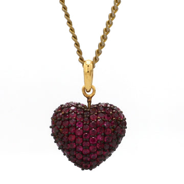 Ruby Heart Pendant (Black Gold)