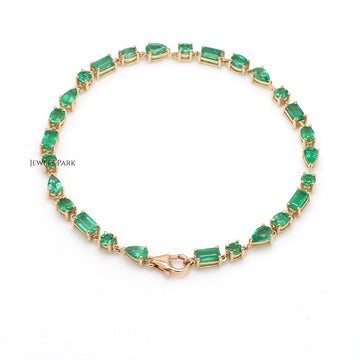Emerald Mix Shape Bracelet