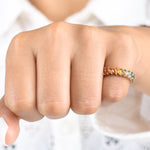 Rainbow Sapphire Marquees Ring