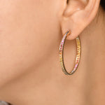 Rainbow Sapphire 2MM Hoops