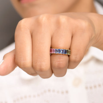 New York Rainbow Sapphire Ring