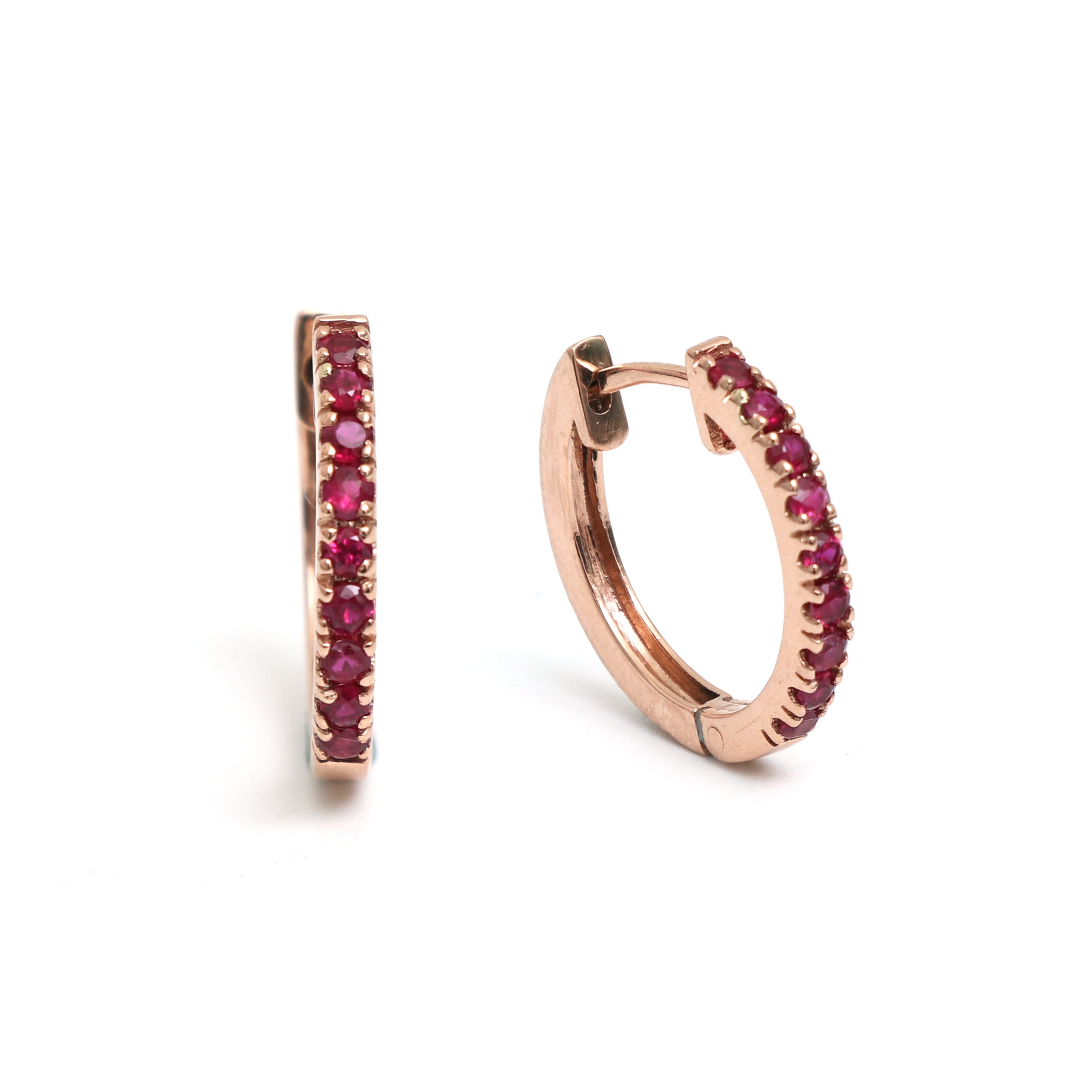 Red Ruby Mini Ruby Mini Hoops