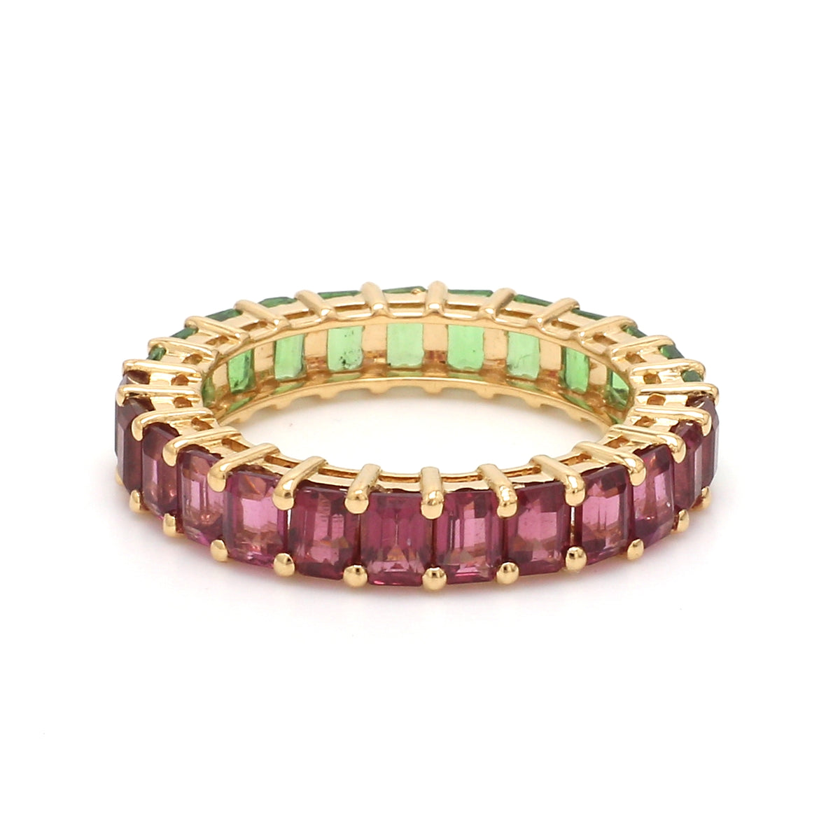 Tsavorite Rhodolite Garnet Ring
