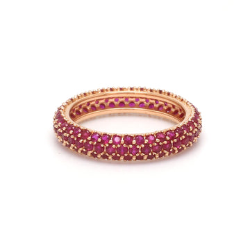 Ruby Round Pave Ring