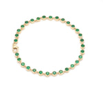 Emerald Round Link Chain Bracelet