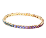 Rainbow Gemstone 4MM Round Bracelet