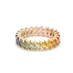 Rainbow Sapphire Marquees Ring