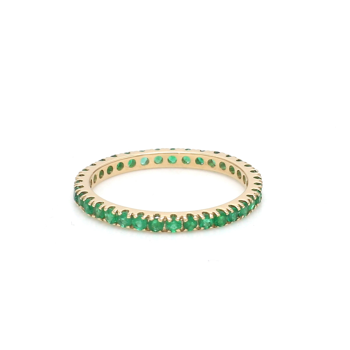 Emerald Round Thin Ring