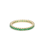 Emerald Round Thin Ring