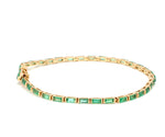 Emerald Horizontal Baguette Bracelet