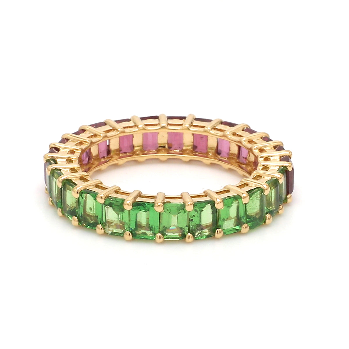 Tsavorite Rhodolite Garnet Ring