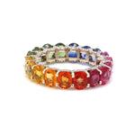 Rainbow Sapphire Oval and Diamond (Ruby Edition) Ring