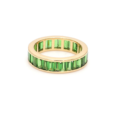 Tsavorite Baguette Channel Set Ring