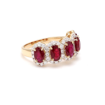 Ruby Five Stone Ring