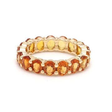 Yellow Sapphire Oval Eternity Ring