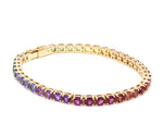 Rainbow Gemstone 4MM Round Bracelet