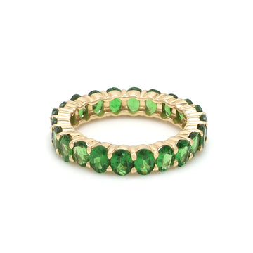 Tsavorite Oval Eternity Ring