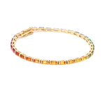Rainbow Gemstone Baguette Bracelet