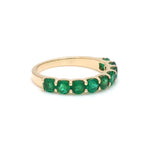 Emerald Round Half Eternity Ring
