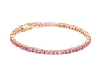 Pink Sapphire 2.50MM Round Bracelet