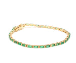 Emerald Horizontal Baguette Bracelet