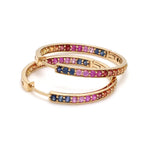 Rainbow Sapphire 2MM Hoops