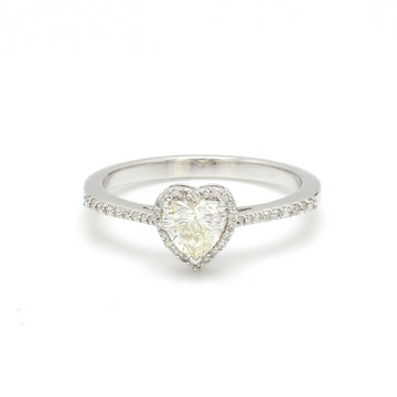 Diamond Heart Halo Ring