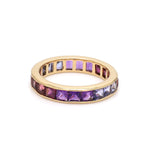 Purple Blue Channel Set Ring