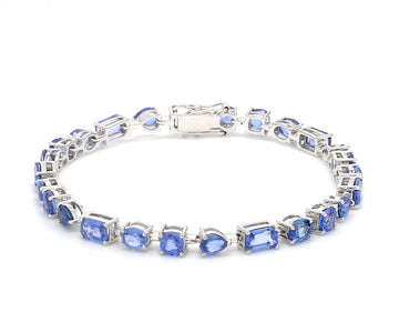Blue Sapphire Mix Shape Bracelet