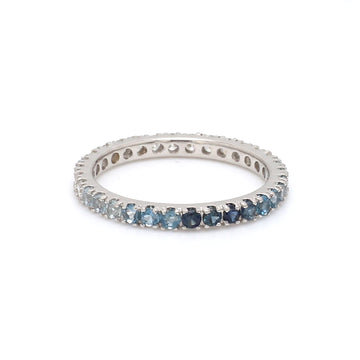 Blue Ombre and Diamond Ring