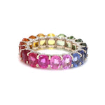 Rainbow Sapphire Oval and Diamond (Ruby Edition) Ring