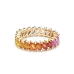 Rainbow Sapphire Marquees Ring