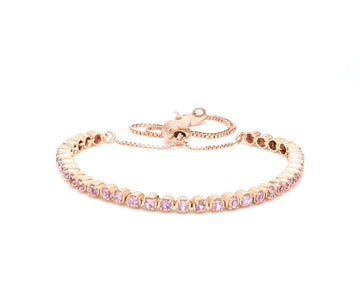 Pink Sapphire Bolo Chain Bracelet