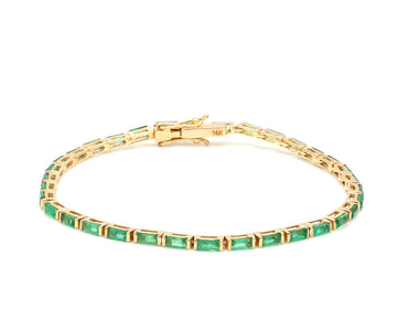 Emerald Horizontal Baguette Bracelet
